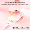 memzuoix 2.4G Wireless Mouse with Customizable Cover & 9-Color LED