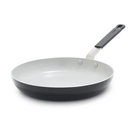 GreenPan x Bobby Flay 10" Nonstick Frying Pan Skillet, PFAS-Free Diamond Ceramic, Induction Suitable, Stay-Cool Silicone Handle, Easy Clean Dishwasher & Oven Safe, Egg & Omelet Pan, Graphite