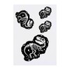 4 x 'T-Rex Fossil' Temporary Tattoos - Water Resistant, Skin-Safe,