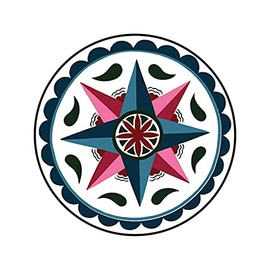 Licpact Pennsylvania Dutch Hex Sign Wall Decor - Indoor Or Outdoor Use Metal Sign,12'' Diameter