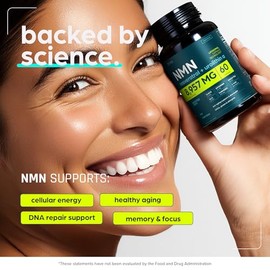 Suplemento NMN de 8957 mg con NAD+ real, no solo un refuerzo | Urolitina A, resveratrol, CoQ10, ácido alfa lipoico, extracto de té verde | Longevidad 