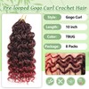 Himolin 8 Paquetes De Trenzas De Ganchillo Gogo Curl Pre-Enrolladas,
