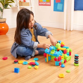 Battat Bristle Blocks Building Blocks for Kids, 112 Pieces - Construction and Building Blocks for 2 Years Plus