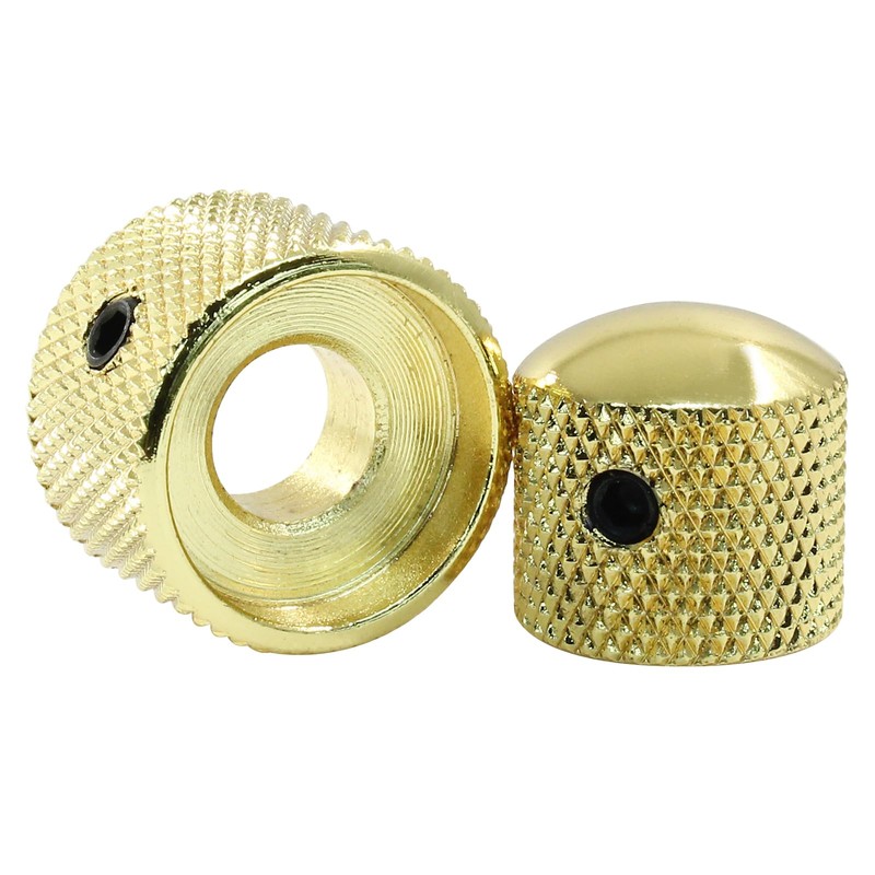 Jiozermi 2 Pcs Guitar Gold Dual Concentric Control Knobs Stacked