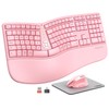 MEETION Ergonomic Keyboard and Mouse, 2.4G USB Wireless Split Keyboard