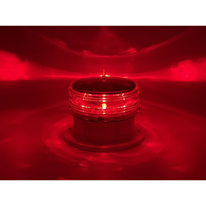 Solar Dock Warning Light 360 Degree - Super Bright Waterproof