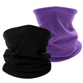 ehsbuy Winter Neck Warmer Snoods for Men Women Fleece Neck Gaiter Windproof Cold Weather Ski Face Scarf for Sports Running Cycling