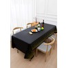 Duocute 2 Pack Black and Gold Party Tablecloth Disposable for