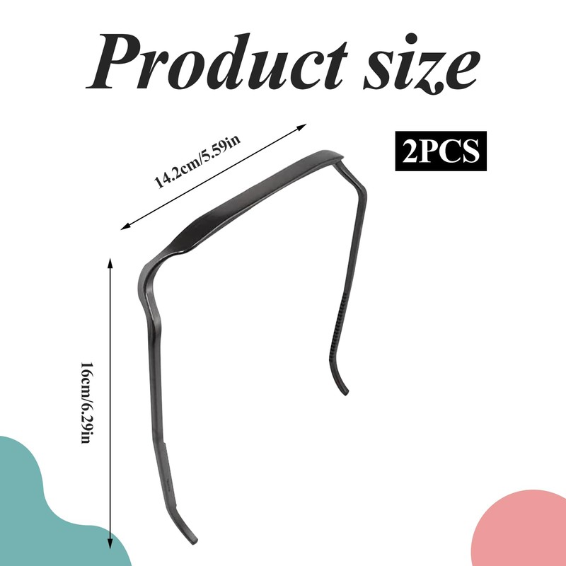2 PCS invisible Square Headband Comfortable Lightweight Sunglasses Headband flexible