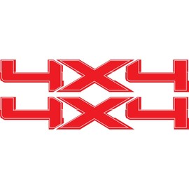 Vinylmark LLC 4x4 Decals (Red) - 2009 to 2012 Compatible with Ford F-150 Truck Bed