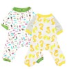 Scheppend 2-Pack Pet Clothes Puppy Cute Pajamas Dogs Cotton Rompers