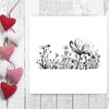 Newstamps Flower Meadow 01 Large Wooden & Rubber Stamp for