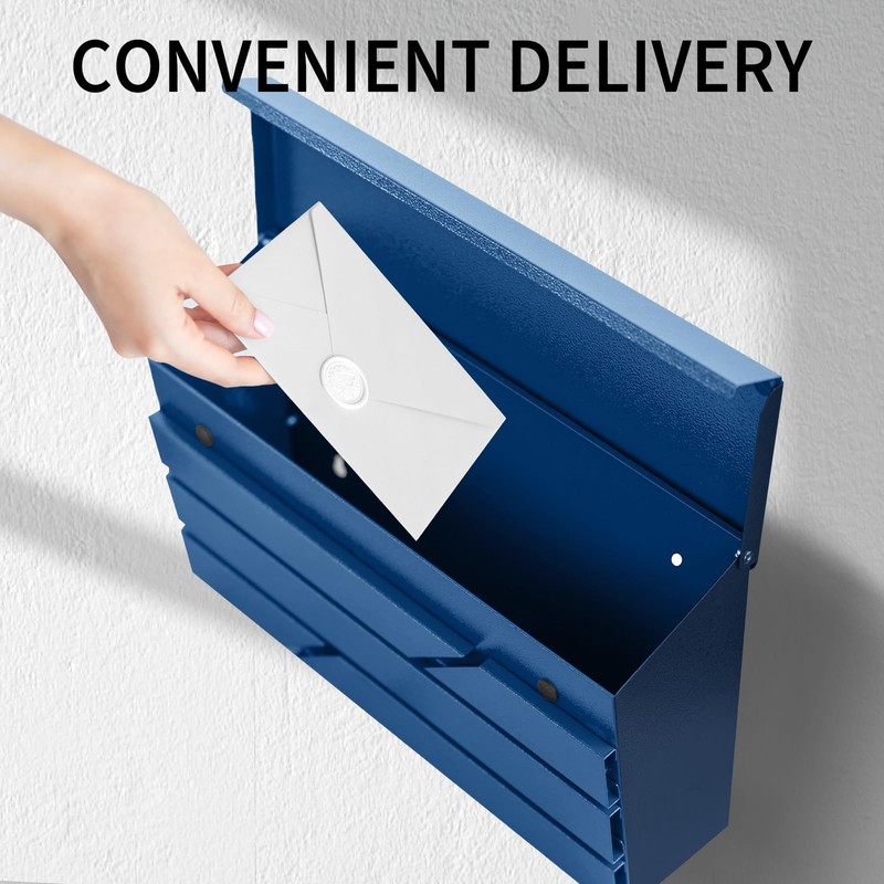 YOOBOX Wall Mount Mailbox for House Outside, Large Capacity Mailbox