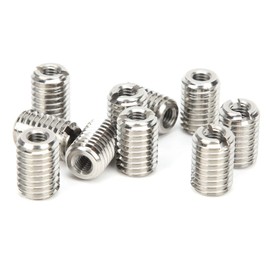 BORDSTRACT Self-Tapping Thread Insert, Insert Slot Nut Pack of 10 Internal Thread M5 x 0.8 Male Thread M10 x 1.5 Length 15 mm for Mechanical Devices Other Manufacturing Areas