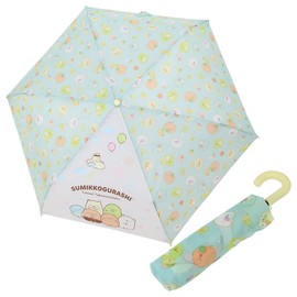 Jays Planning 90437 Sun-X Folding Umbrella, Sumikko Gurashi, Tobacco Green, Ribs, 20.9 inches (53 cm)