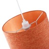 Contemporary and Sleek 12 Inch Rustic Orange Linen Fabric Drum
