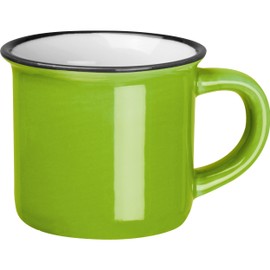 noTrash2003 Set of 4 Espresso Cups in Retro Look Vintage Style Ceramic with 60 ml Nostalgic Look (Green (4))