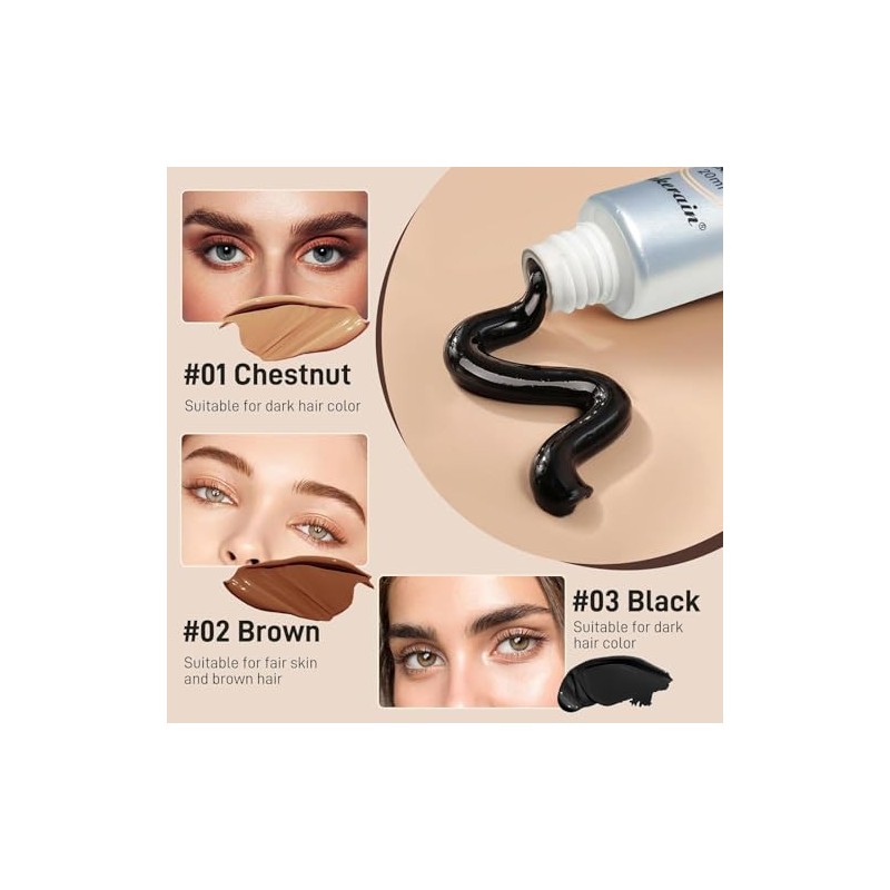 2 en 1 Tinte de Pestañas y Cejas,Kit de Laminación