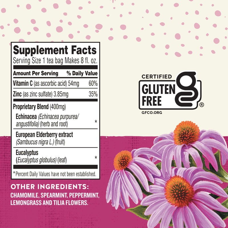 Celestial Seasonings Sleepytime Wellness Echinacea Immune Boost, Caffeine Free, 20