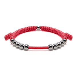 LAMIBEE Premium Golf Stainless Steel 10 Bead Score Counter Bracelet, Luxury Golf Stroke Count Bracelet, Resizable Easy Adjust Golf Round Scoring Tracker, Durable Stylish Golf Accessory (Pink Coral)