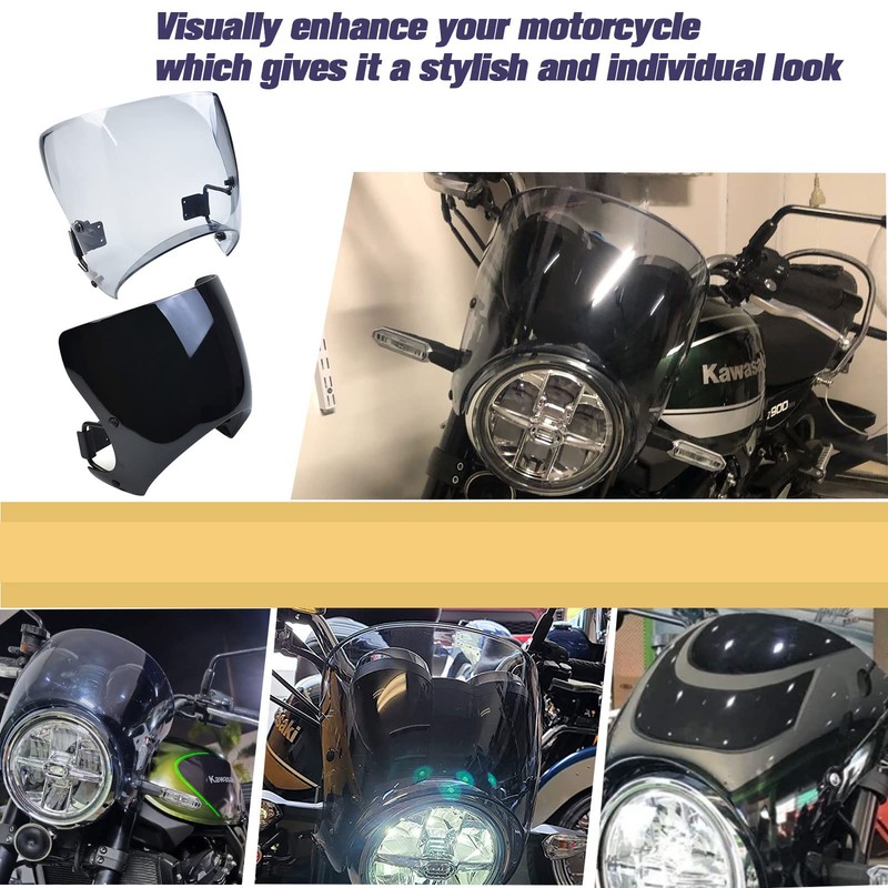 Midimttop Motorcycle Flyscreen WindScreen Windshield Windproof Pare-brise Shield Screen compatible