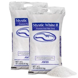 U.S. Silica 2 Pack Mystic White II Sand for Above Ground and Inground Pool Filter Pumps, 50 Lb - Accessories and Supplies for Swimming Pool System Cleaning and Maintenance