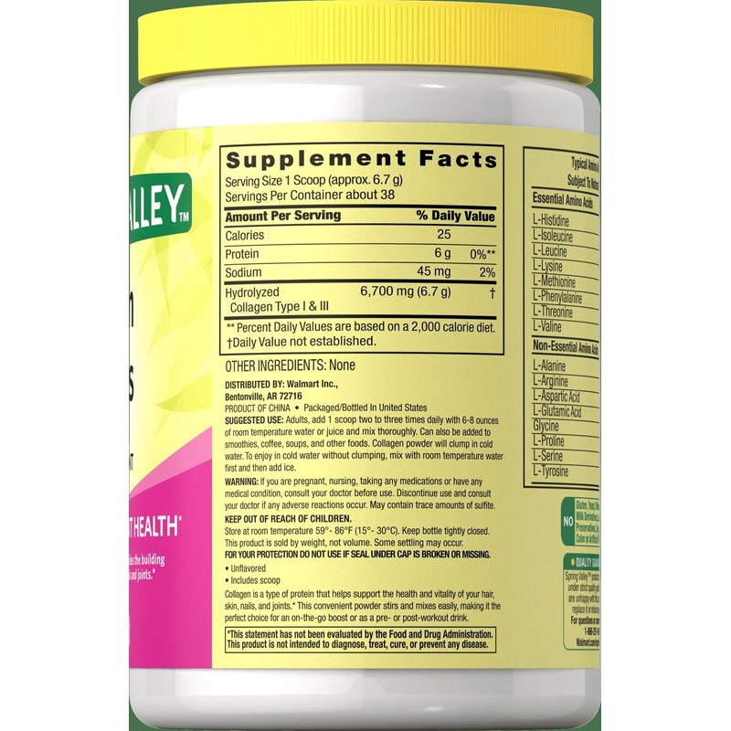 Spring Valley Collagen Peptides Type 1 & 3 Dietary Supplement,