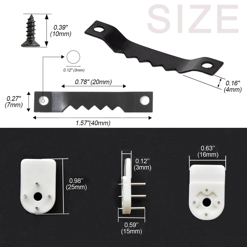 20 Kits Picture Frame Hangers Kits, Sawtooth Picture Hangers and