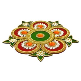 Handicraft Storeroom Acrylic Decorative Rangoli Set (Multicolour)