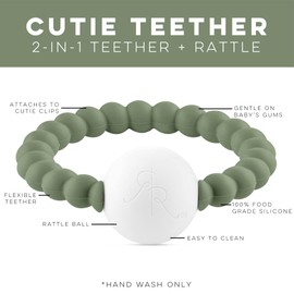 Ryan and Rose Cutie Teether Rattle (Ivy)