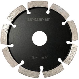 4.5" Diamond Crack Chaser Blades for Routing and Repairing Cracks in Concrete and Asphalt - 3/8" Width with a 7/8" Non-Threaded Arbor
