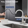 KPW Kitchen Faucet with Pull-Down Sprayer, Brushed Nickel, High-Arc Single