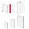 White Access Panel, 150 mm x 200 mm Revision Door,