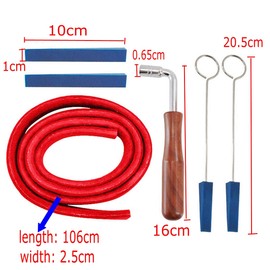 JZK 6 x Piano Tuning Hammer Tuning Tool, Tuning Key Hammer, Temperament Strip and Mute Kit for Piano DIY Mounting Kit