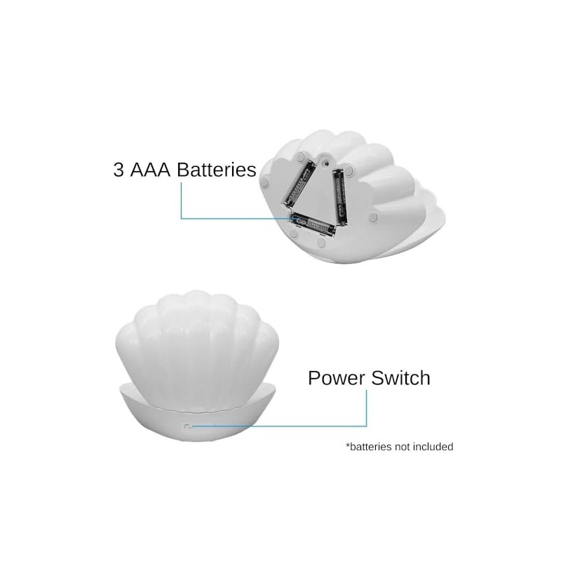 Sea Shell Lamp Pearl Metallic Blue Night Mood Light Clam