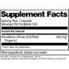 Dandelion Root (Certified Organic) - 450 mg (100 Capsules, ZIN: