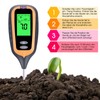 Soil Moisture Meter 4 in 1 Digital Backlight Plant Temperature