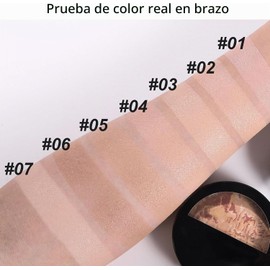 Base de maquillaje en polvo horneado, correctora y con control de grasa