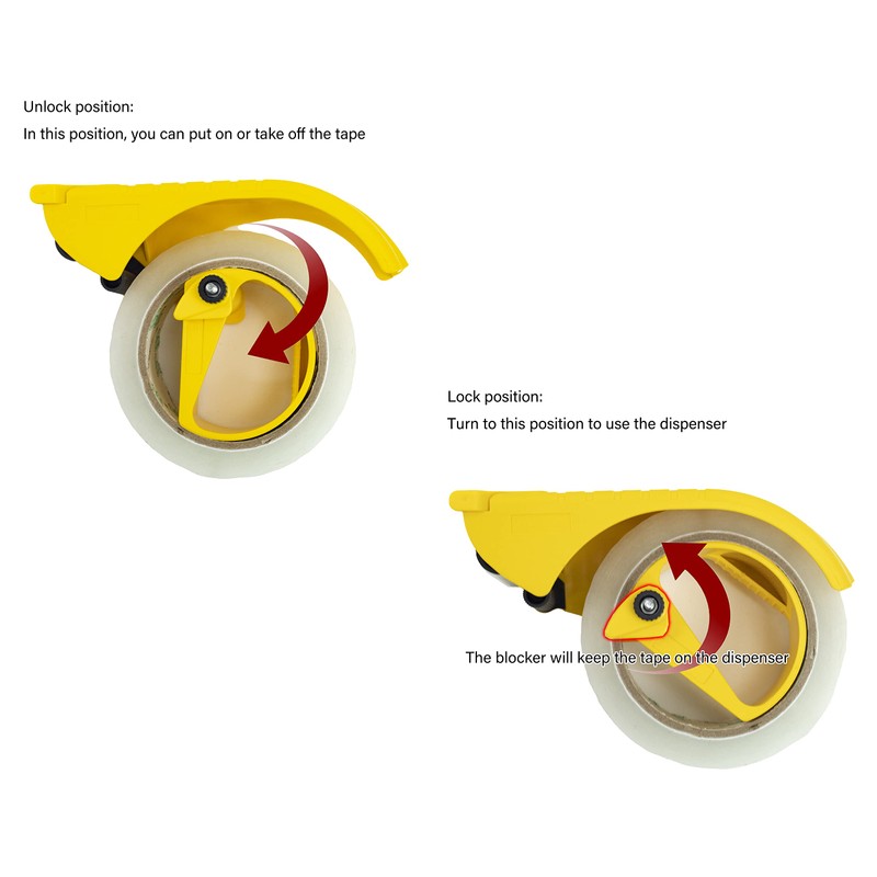 Prosun 2 Inch Packing Tape Gun Dispenser, Width-Adjustable Box Sealer,