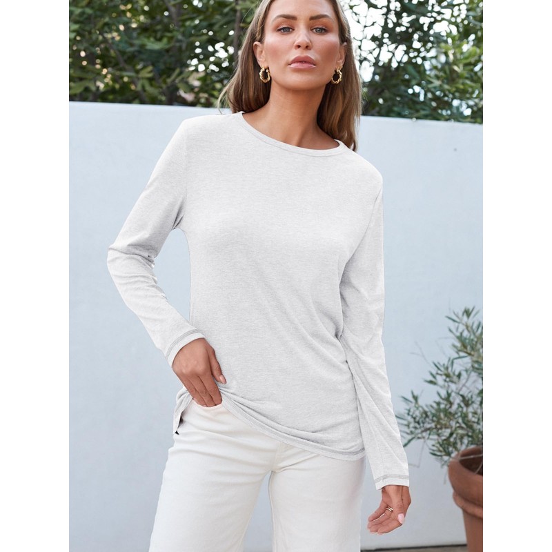 AUTOMET Spring Tops Womens Long Sleeve Shirts Workout Plus Size