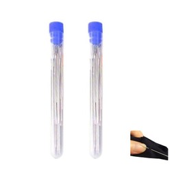 Two Sets of Premium Large Eye Hand Sewing Needles, Including Five Sizes of High-Quality Galvanized Steel Needles for Sewing, Crafting and Embroidery, 25 Needles in Each Set