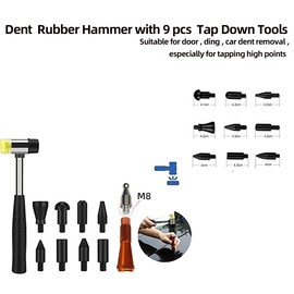 NIUVOCY 32pcs/Set Car Dent High Point Repair Tool,Auto Knock Down Pen, Hail Dings Repair with Soft Protective Caps Paint Friendly Paintless Dent Repair Tools Kit