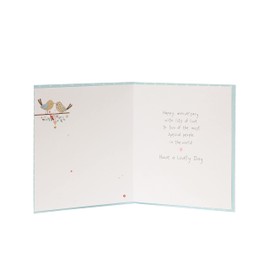 UK Greetings Wedding Day Anniversary Card for Mum & Dad - Mum & Dad 50th Anniversary Card - Wedding Anniversary Card for Parents - Cute Anniversary Card, Multi