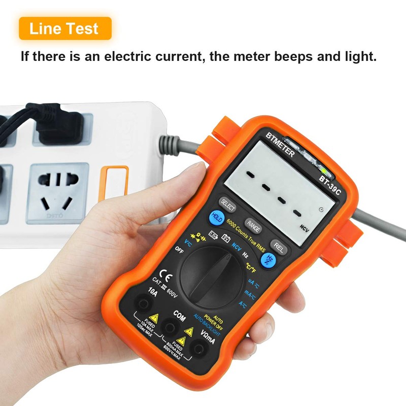 BTMETER BT-39C True RMS Digital Multimeter Auto Ranging for AC