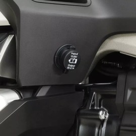 show chrome HONDA GL1800 2018 NEWER DUAL PORT USB AUXILIARY SOCKET DASH  for Phone i pod MP3