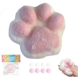 Handmade Big Cat Paw Silicone Squeeze Toys, Cat Paw Taba Squishy, Fufu Cat Paw Sensory Toys for Stress Relief