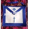 MASONIC BLUE LODGE OFFICER TYLER APRON SILVER CHAIN COLLAR AND