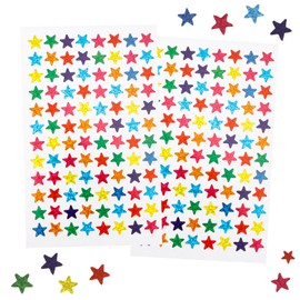 1440 Pcs DIY Holographic Small Star Stickers for School Classroom Behavior Charts, 15 Sheets 8 Colors Rainbow Foil Star Rewards with Student Teacher Planner Supplies and Activities