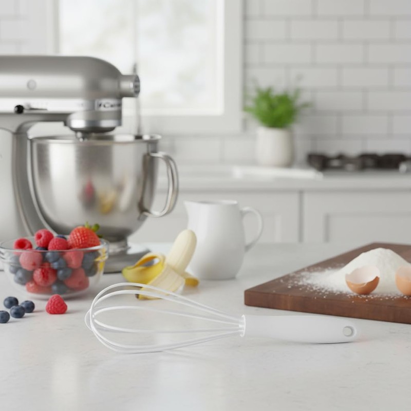 Mini Silicone Whisk Set - Egg Beater and Blender for