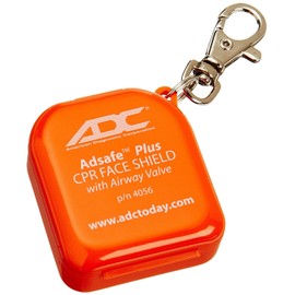 ADC - 4056OR 4056 Adsafe Plus Single-use CPR Face Shield with Keychain and Case Adult, Orange, 2.4 Ounce